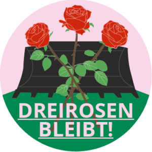 Logo "Dreirosen bleibt!"